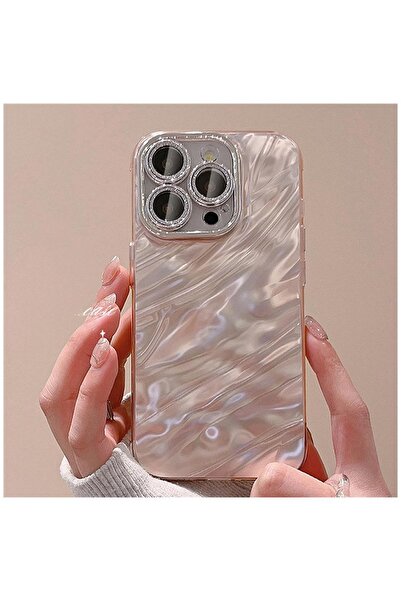 Zebana Apple iPhone 14 Pro Max Uyumlu Kılıf Zebana Dazz Silikon Kılıf Rose Gold