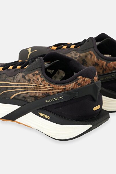 Puma Run Xx Nitro Safari Glam Siyah Kadın Koşu Ayakkabısı