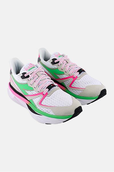 Diadora Kids Girl Atomo V7000 Wide Lace Up Outdoor Shoes, White Combo