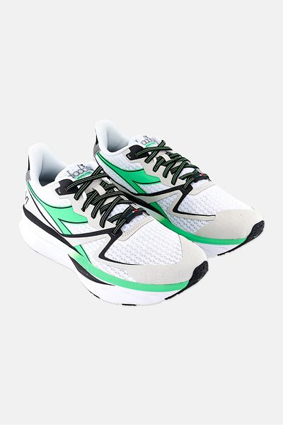 Diadora حذاء جري Atomo برباط للرجال، أبيض