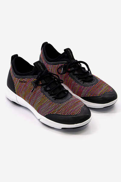 Geox Women Lace Up Nebula Running Shoes, Multicolor