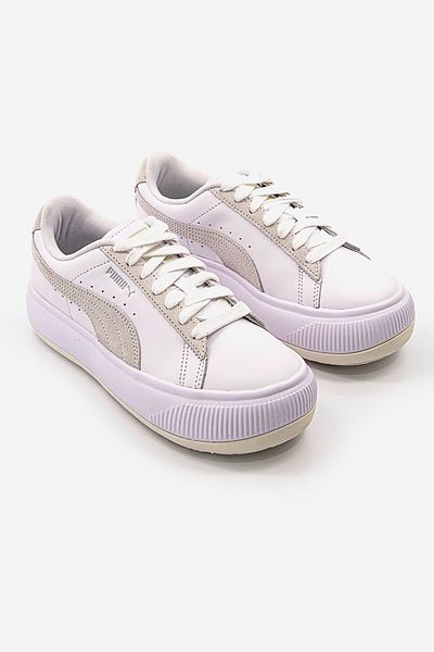 Puma Women Suede Mayu Mix Lace Up Sport Shoes, White