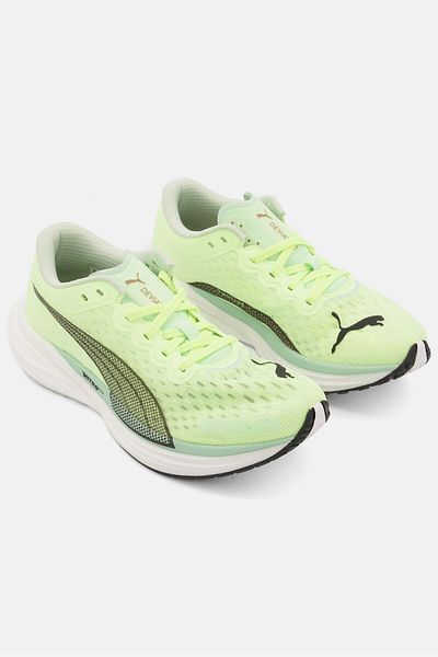 Puma Women Lace Up Running Shoes, Lime Green