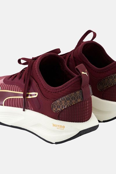 Puma Women Pwr Xx Nitro Deco Glam Lace Up Training Shoes, Maroon