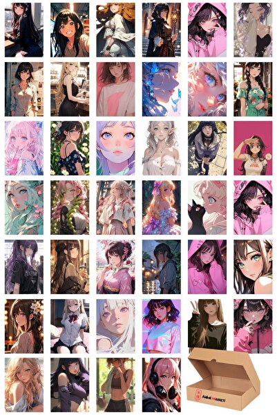 Anime Marketi Anime Kızları Temalı Duvar Poster Seti - Anime Kızları Poster S...