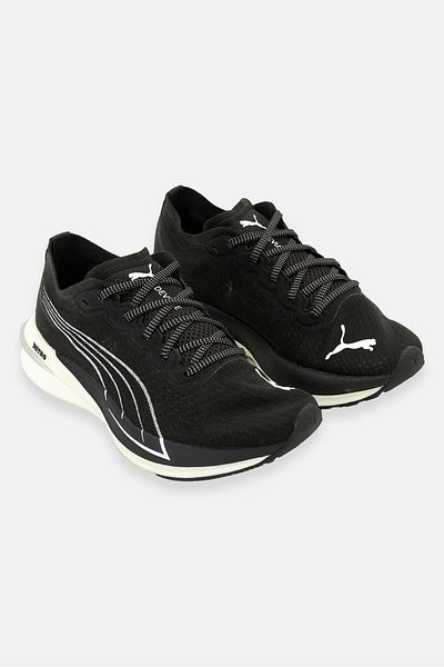 Puma Women Deviate Nitro Lace Up Sport Shoes, Black