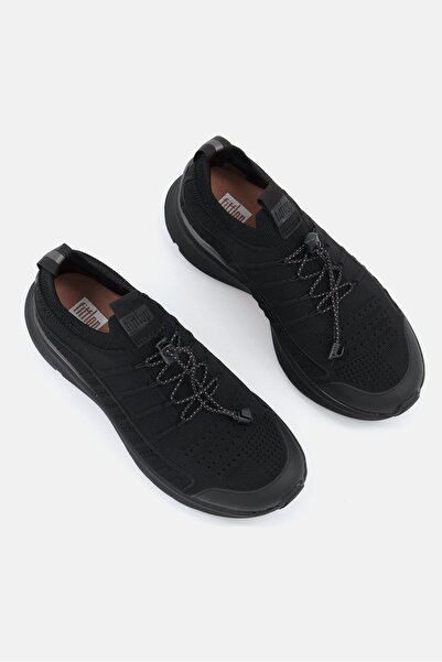 Fitflop Women Vitamin FF Metal Pop Knit Lace up Sport Shoes,Black