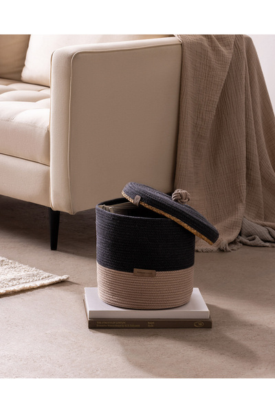 Madame Coco Rêverie Büyük Sepet - Gri/Bej