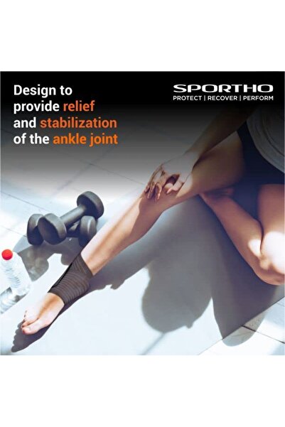 Nivia Orthopedic Slip-in Ankle Support (Black/Red, Size - Small) | Material - Neoprene / Polyester