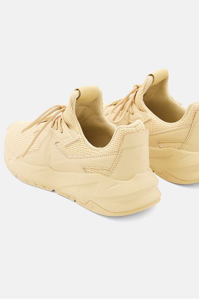 Puma Women Fier Nitro Tonal Lace Up Outdoor Sport Shoes, Beige