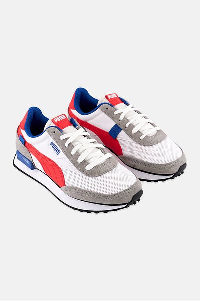 Puma Kids Boy Future Rider Play On Outdoor Shoes, White Combo