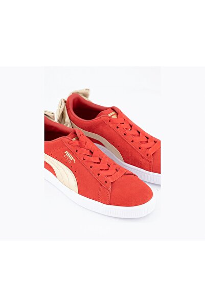 Puma Women Suede Bow Varsity Sneaker, Red