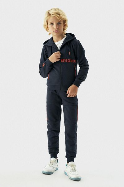 Bikkembergs Bg Store Boy's Navy Blue Tracksuit 23Fw0Bk1933