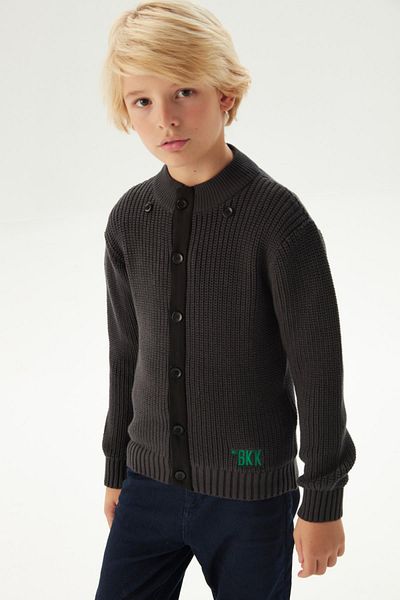 Bikkembergs BG Store Boy's Light Blue Cardigan 23FW0BK1861