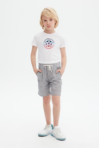 Bikkembergs Bg Store Pantaloni scurți cu dungi pentru băieți 23ss0bk1479