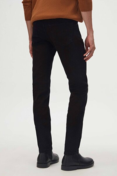 D'S Damat Slim Fit Siyah Düz Boru Paça Denim Pantolon