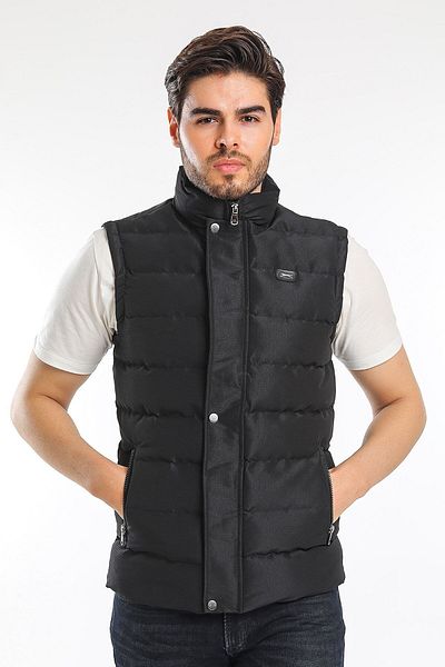 Slazenger Comfortable Casual Men's Vest Winter Water Resistant Vest Black