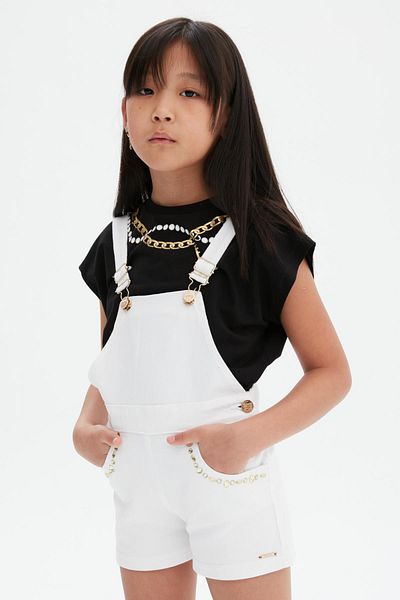 FRACOMINA Bg Store Girl's White Salopet 23ss0fm0417