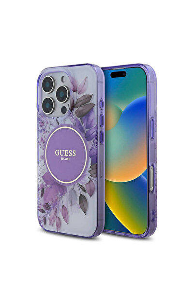 Guess iPhone 16 Pro Max Uyumlu Kılıf Guess  Lisanslı Magsafe Şarj Özellikli F...