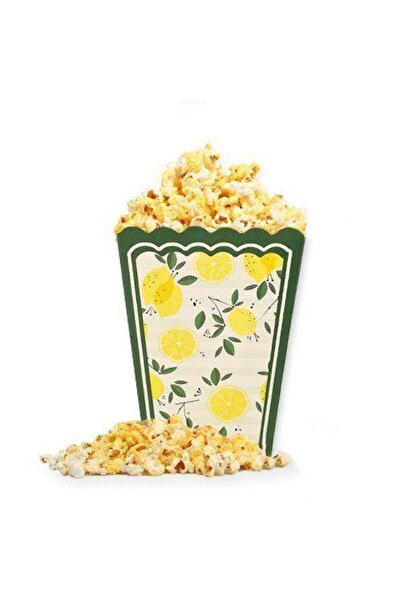 Parti Dükkanım Lemon Themed Corn Box 8 Pieces