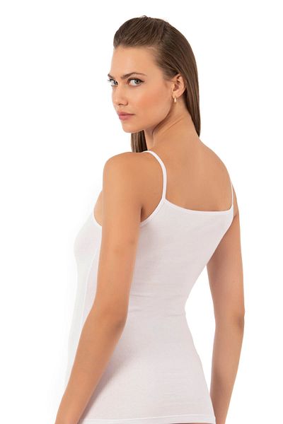 ÖZKAN underwear قميص نسائي من Özkan 20572 مصنوع من القطن والتول بحزام رفيع