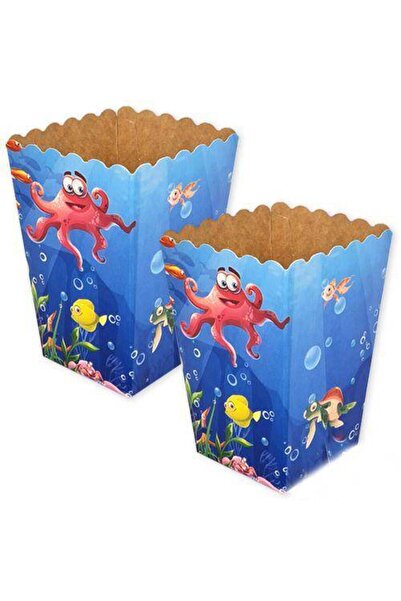 Parti Dükkanım علبة ذرة كائنات بحرية 8 قطع