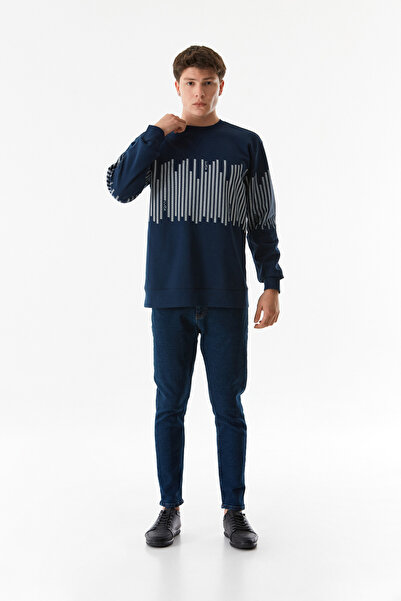 Fulla Moda Φούτερ με στάμπα με λαιμόκοψη