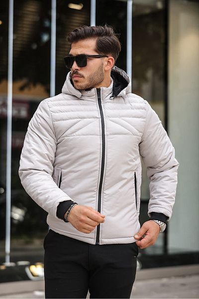 KOCCI Winter Water and Cold Proof with Fur Inside Detachable Hooded Winter Men's Coat