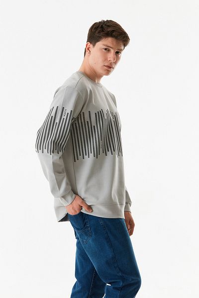 Fulla Moda Φούτερ με στάμπα με λαιμόκοψη