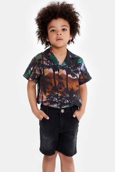 Nebbati BG Store Μαύρο σορτς για αγόρια 23SS0NB3112