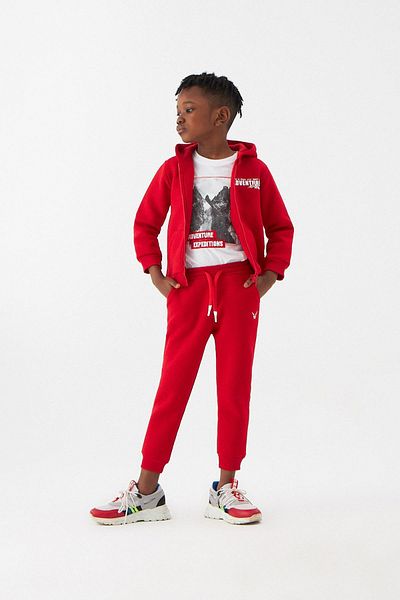 Nebbati Bg Store Rotes Trainingsoberteil für Jungen 22fw0nb3412