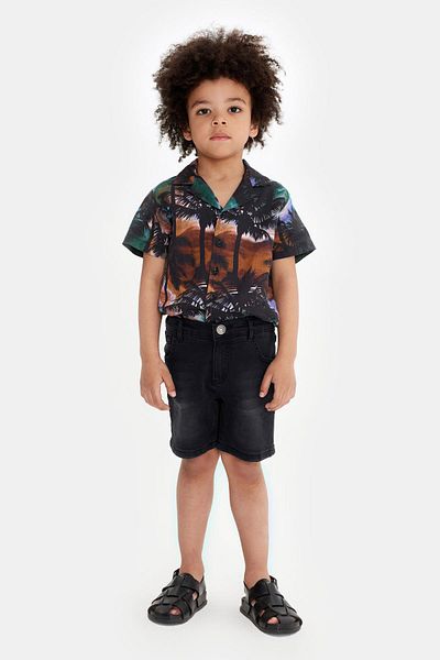 Nebbati BG Store Μαύρο σορτς για αγόρια 23SS0NB3112