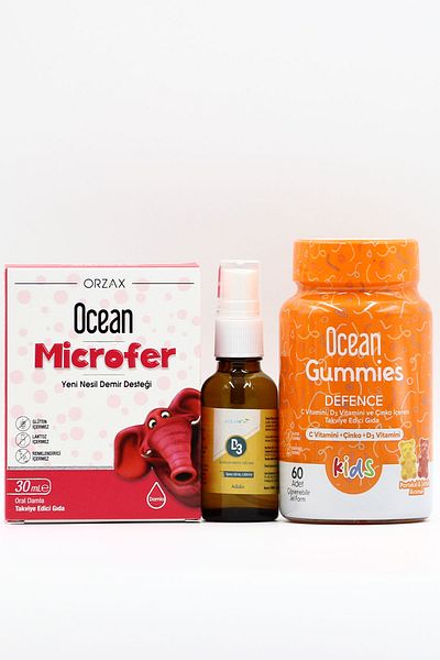 Ocean Estellife D3 and Ocean Gummies Defense - Iron and Immunity Package for Children