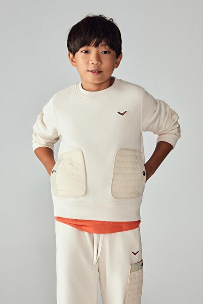 SWATSKY Bg Store Erkek Çocuk Krem Sweatshirt 23fw0sw1580