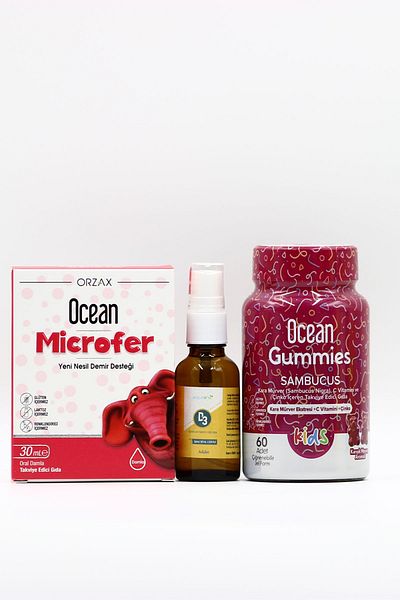 Ocean Estellife D3 and Ocean Gummies Sambucus - Iron and Immunity Package for Children