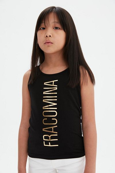 FRACOMINA Bg Store Girl's Black Tank Top 23Ss0Fm0404