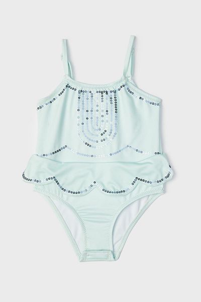 GB Baby Bg Store Baby Girl Patterned Swimsuit