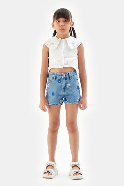 Tyess Bg Store Κοριτσίστικη Λευκή Μπλούζα 23ss1tj4612