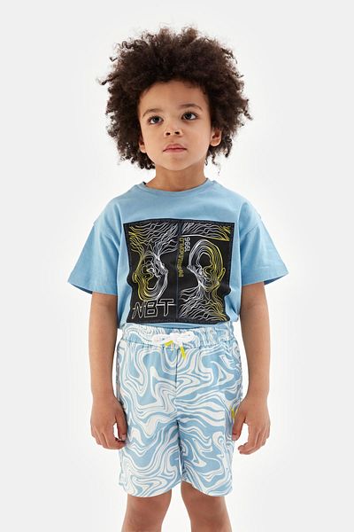 Nebbati Pantaloni scurți cu model Bg Store Boy 23ss1nb3152