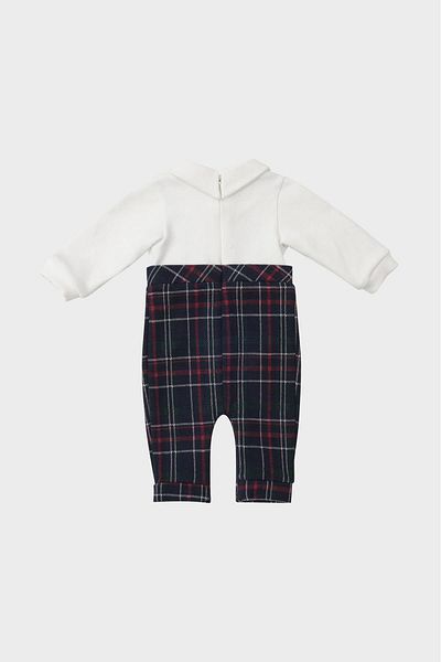 Layette Bg Store Baby Boy Plaid Jumpsuit 22Fw0Lt8806