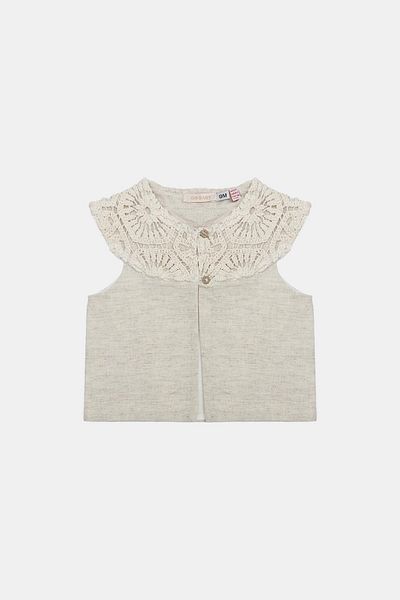 GB Baby Bg Store Baby Girl Beige Vest 23Ss2Bg2715