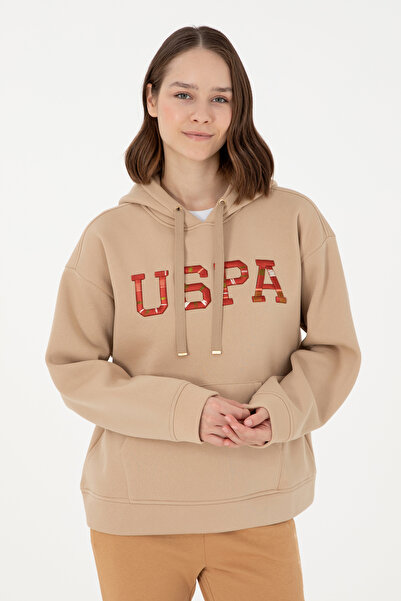 U.S. Polo Assn. Hanorac cu glugă pentru femei Sand 50298586-VR085