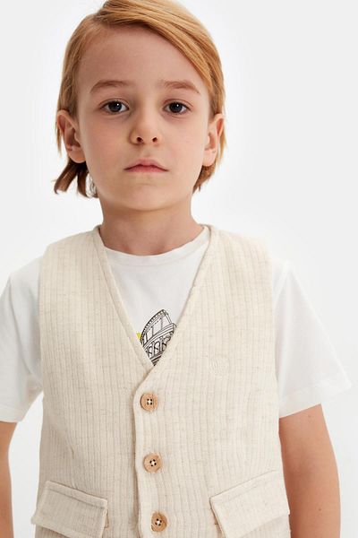 Nebbati Bg Store Boy Beige Vest 23ss0nb3706