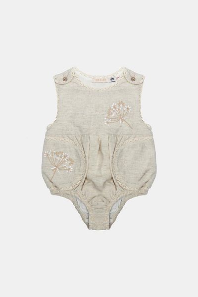 GB Baby Bg Store Baby Girl Beige Jumpsuit 23Ss2Bg2806