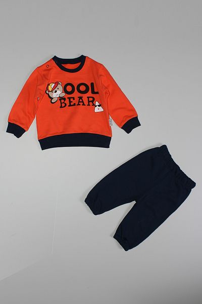 Peki Baby Boy Coolbear Cotton Set - Add 5 Pay 4, Gift Tracksuit Pajamas Bottom and Top 14664