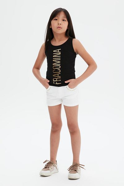 FRACOMINA Bg Store Girl's Black Tank Top 23Ss0Fm0404