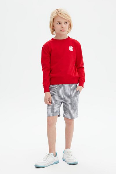 Bikkembergs Bg Store Boy's Red Sweater 23Ss0Bk1606