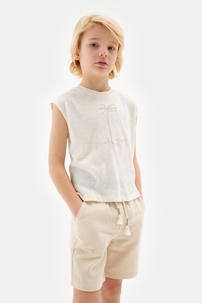 Nebbati Bg Store Boy Ecru Tshirt 23ss2nb3546