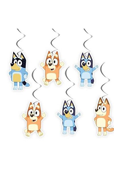 Parti Dükkanım Bluey Asma Süs - 6 Adet