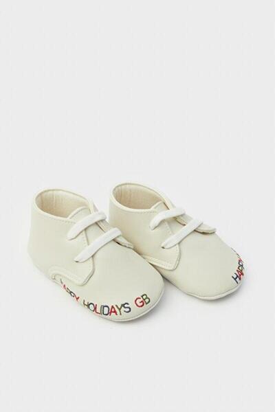 GB Baby Baby Boy White Booties - Bg Store Ns23Fwg1059